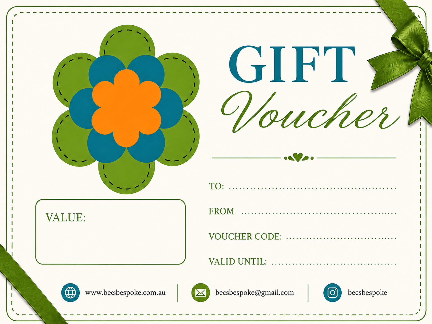 Bec’s Bespoke Gift Voucher
